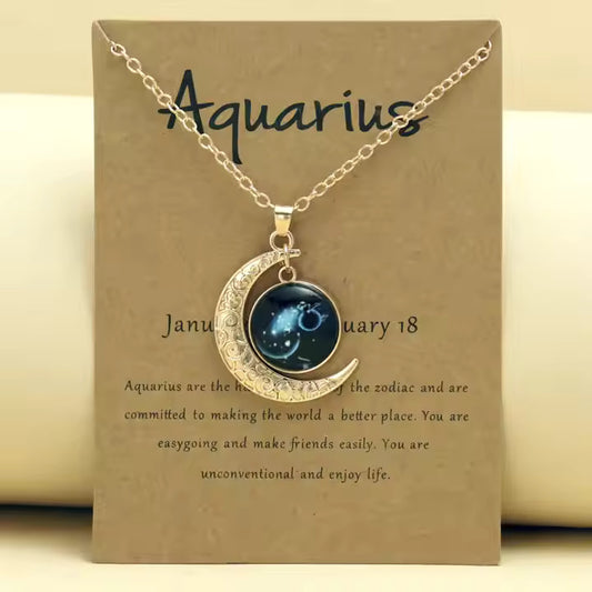 AQUARIUS Moon Pendant